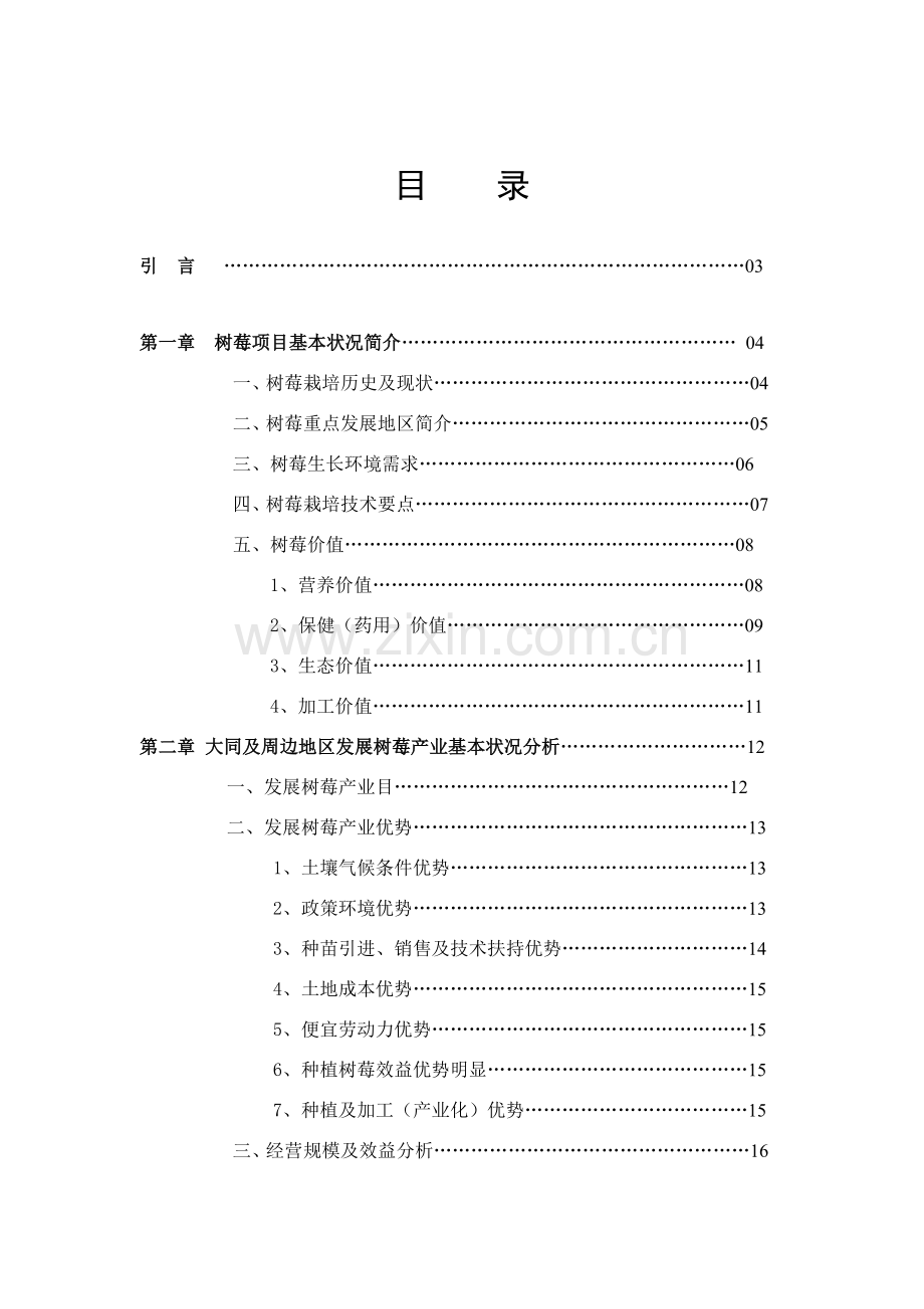 大同市及周边地区红树莓种植加工示范基地建设综合项目可行性研究应用报告.doc_第1页