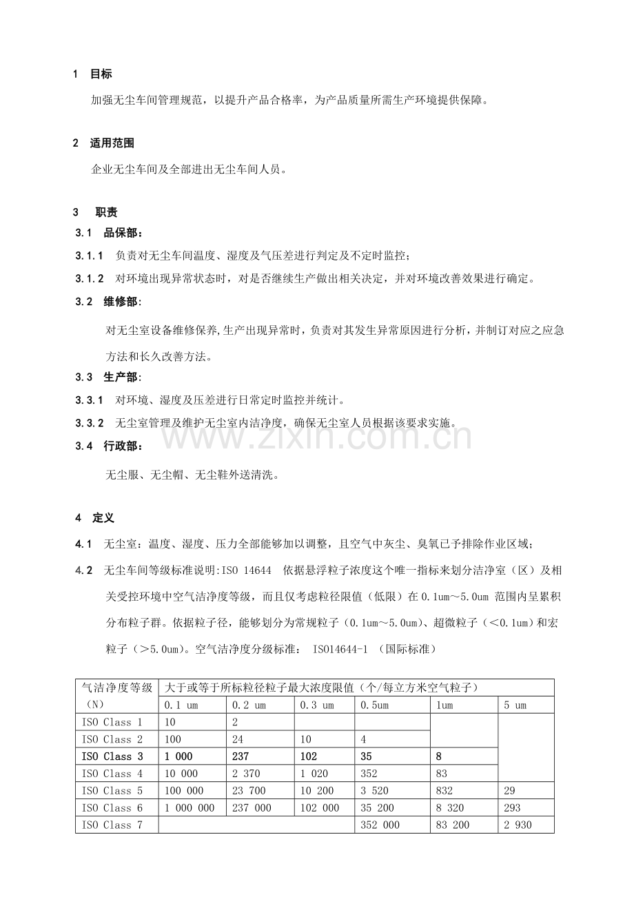 无尘室管理标准规定.doc_第1页