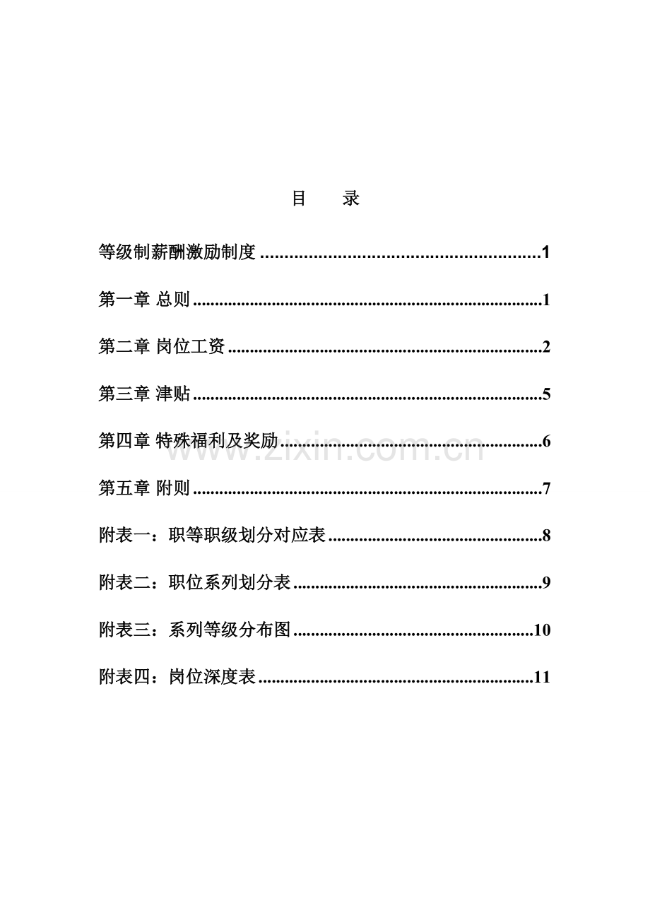 集团等级薪酬激励制度样本.doc_第1页