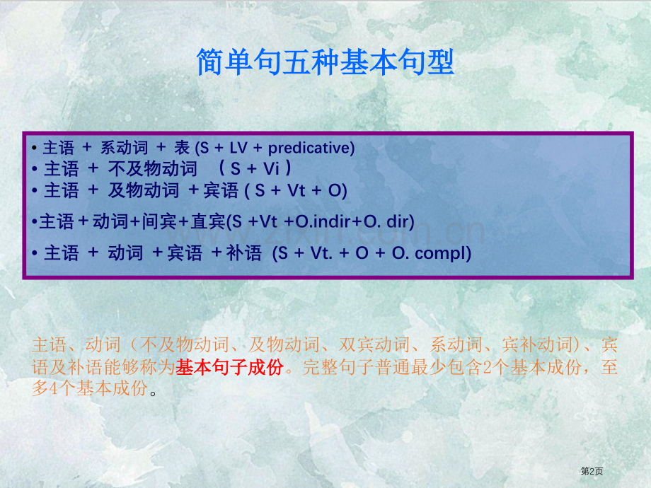 英语零基础句子结构省公共课一等奖全国赛课获奖课件.pptx_第2页