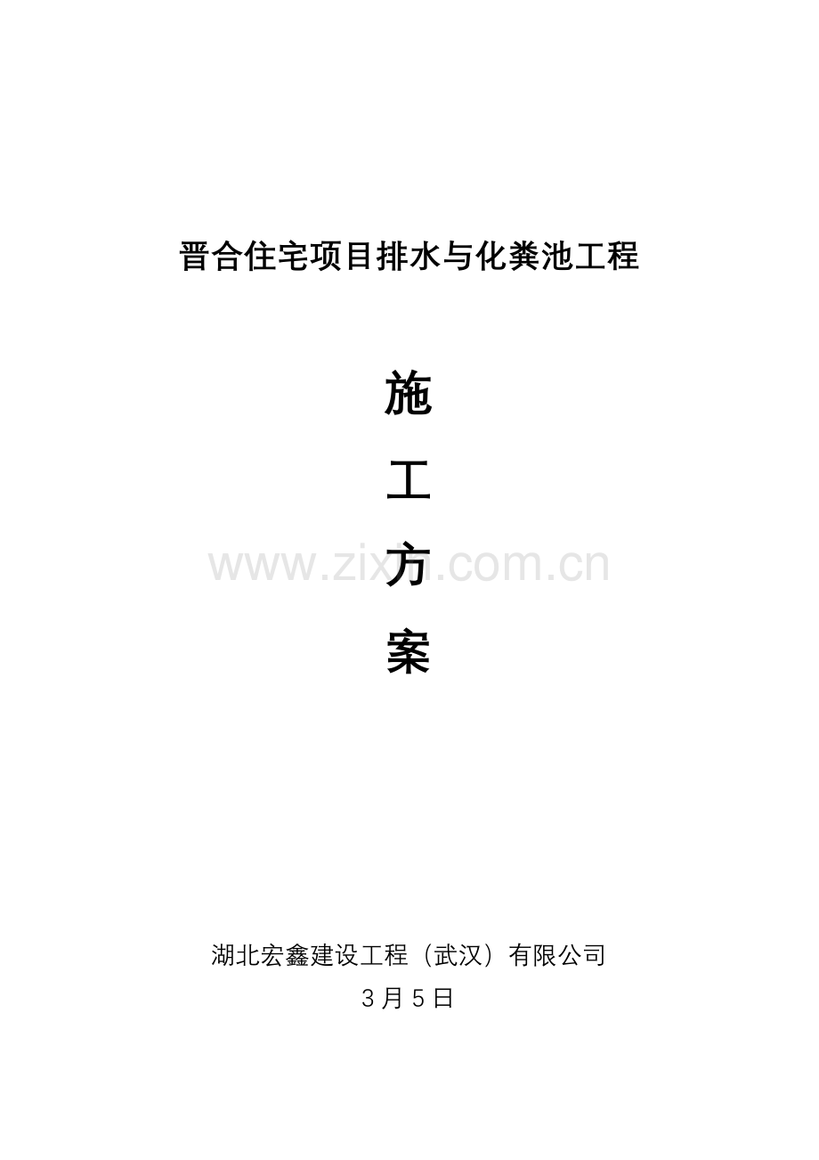 专项项目排水与化粪池关键工程综合施工专题方案.docx_第1页