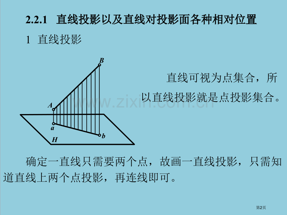 直线投影基本知识市公开课一等奖百校联赛获奖课件.pptx_第2页