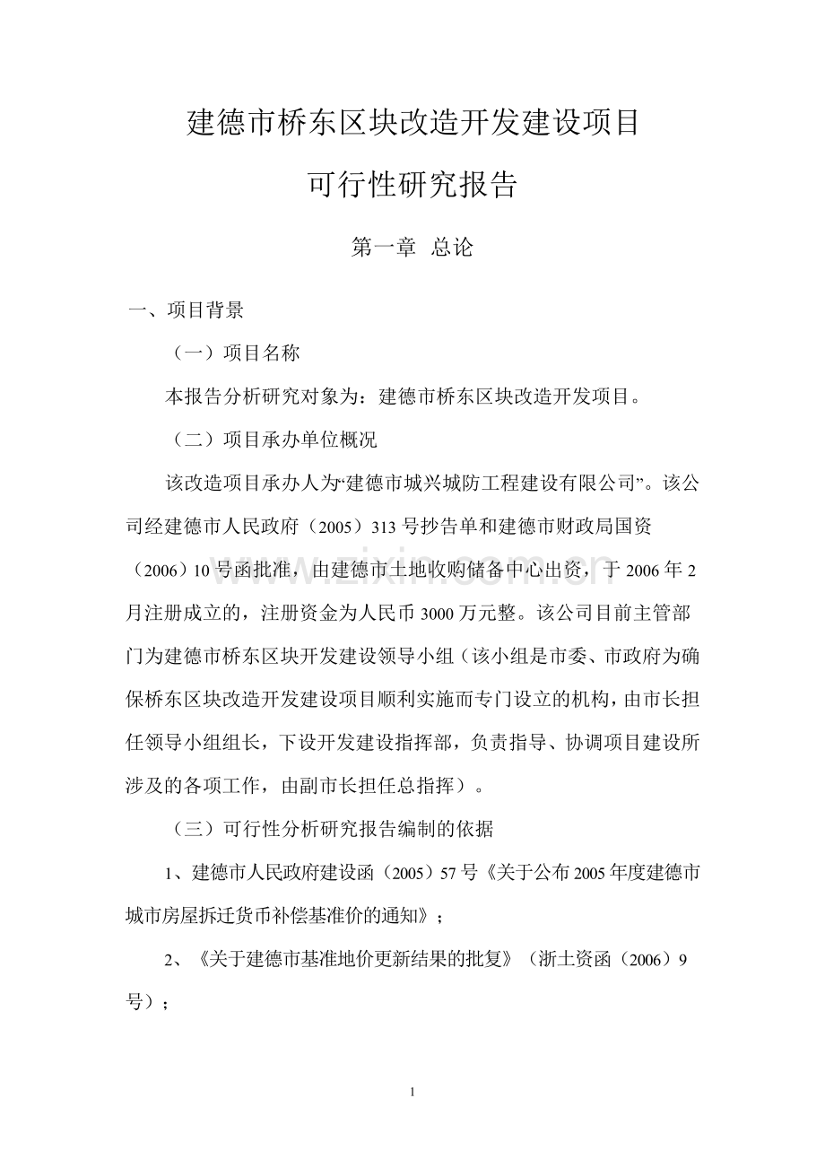 建德市桥东区块改造开发建设项目申请建设可研报告.doc_第2页