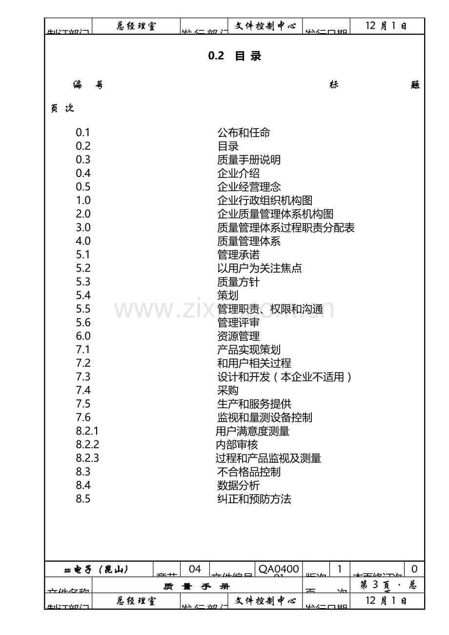 电子公司TS16949质量管理手册样本.doc_第3页