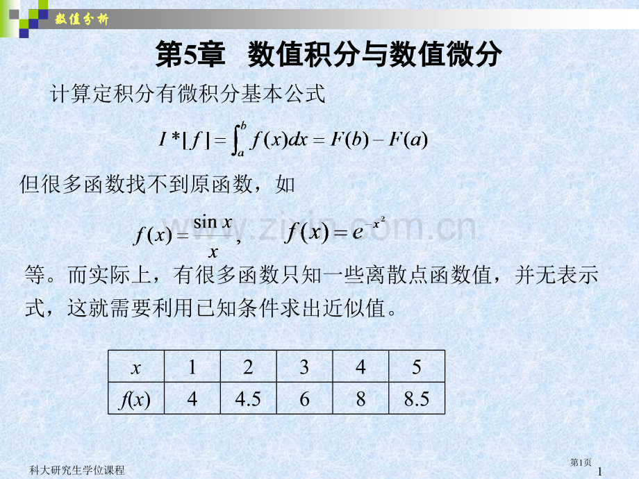 数值积分和数值微分yjs0000市公开课一等奖百校联赛特等奖课件.pptx_第1页