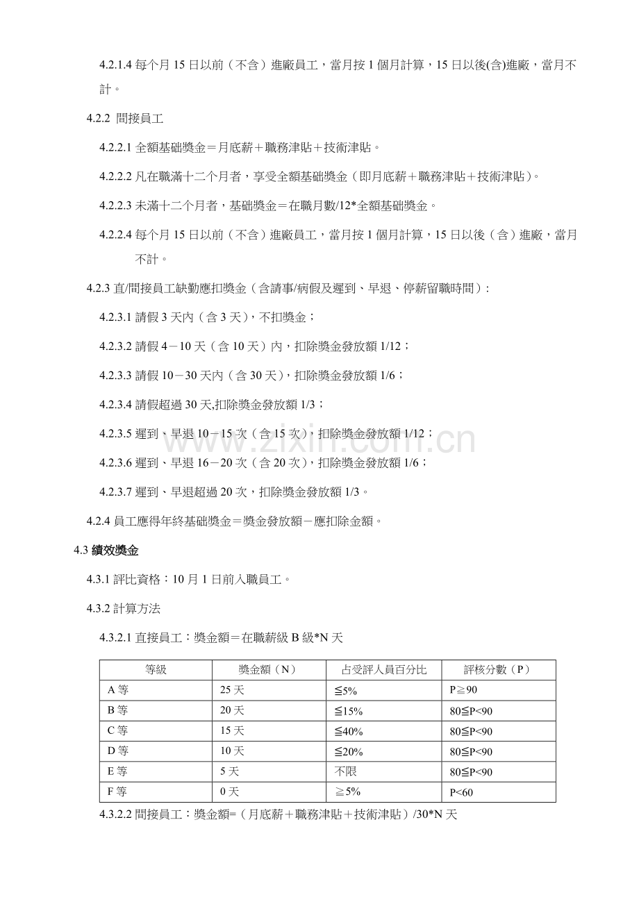 电子公司年终奖金发放制度样本.doc_第2页