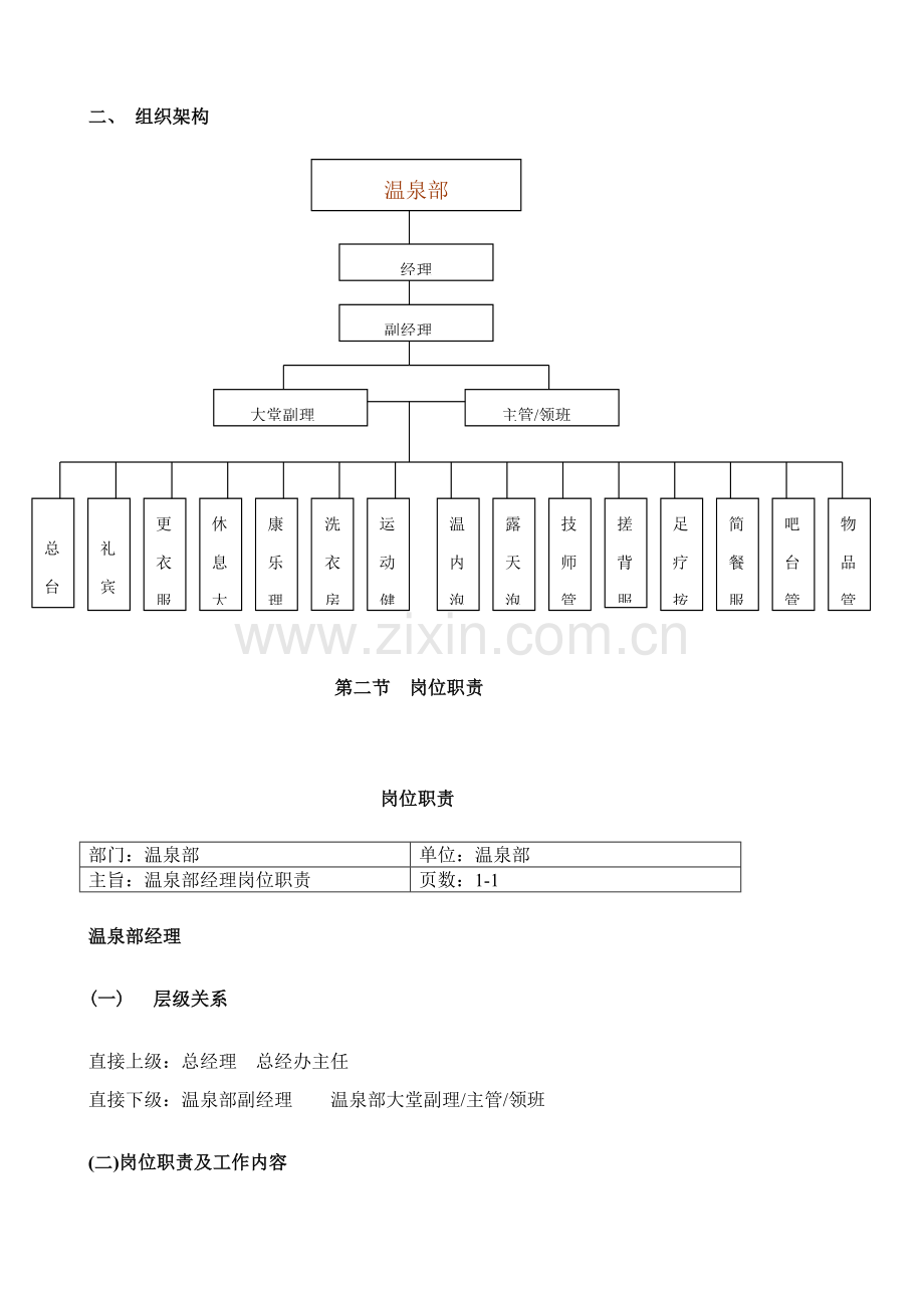 温泉部岗位职责与工作流程样本.doc_第3页