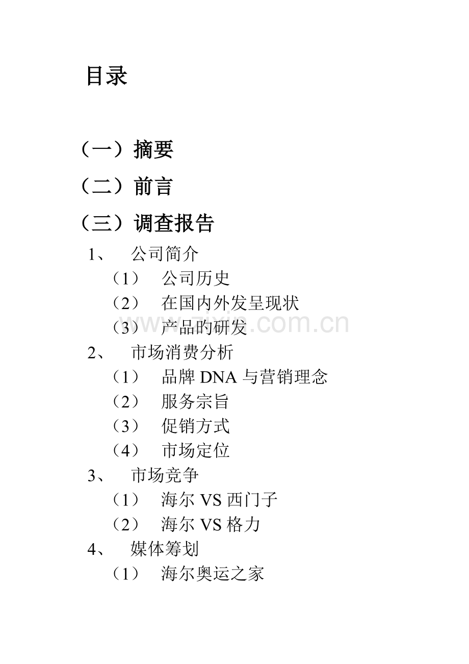 海尔品牌市场专题策划调研综合报告.docx_第2页