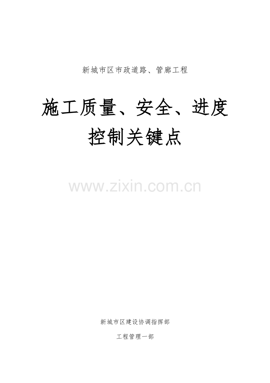 综合项目施工现场质量安全进度控制管理关键点.doc_第1页