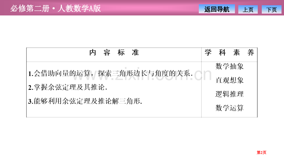 第六章6.46.4.3ppt-余弦定理省公开课一等奖新名师比赛一等奖课件.pptx_第2页