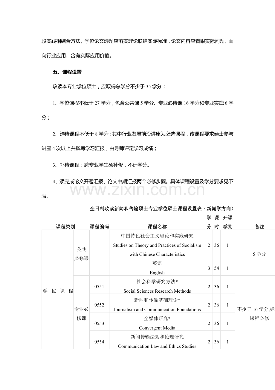 武汉大学新闻专业硕士培养专项方案.doc_第3页