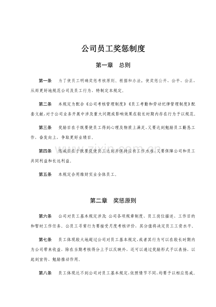 公司员工奖惩新规制度.doc_第1页