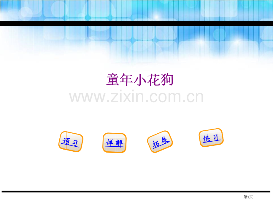 童年的小花狗省公开课一等奖新名师比赛一等奖课件.pptx_第1页