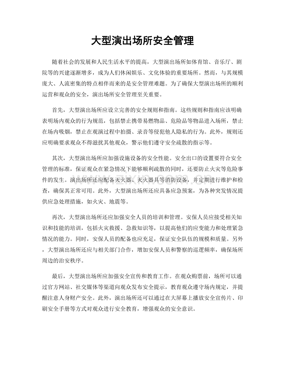 大型演出场所安全管理.docx_第1页