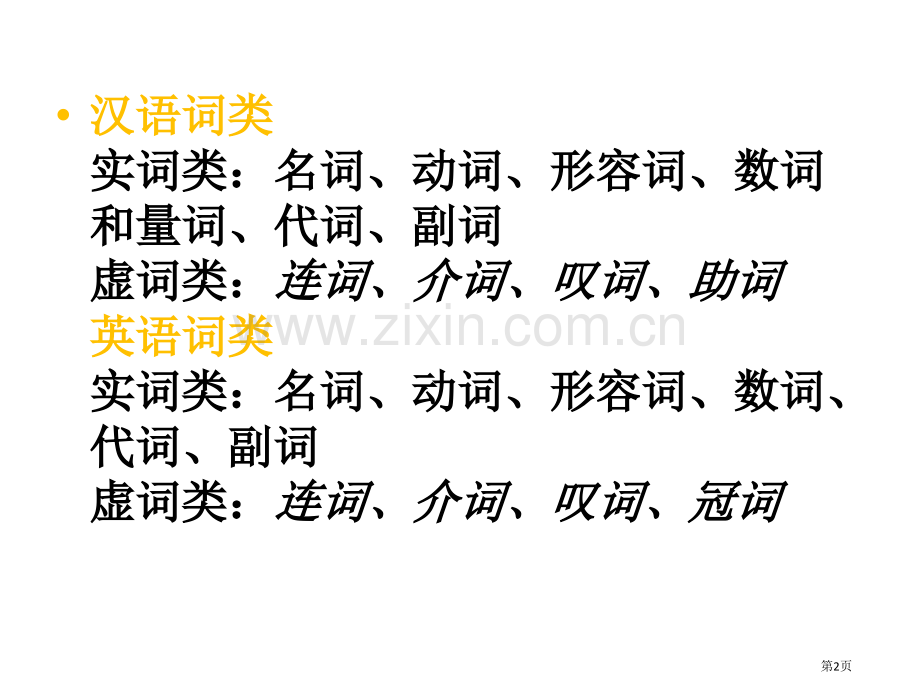 汉英语言比较词类比较省公共课一等奖全国赛课获奖课件.pptx_第2页