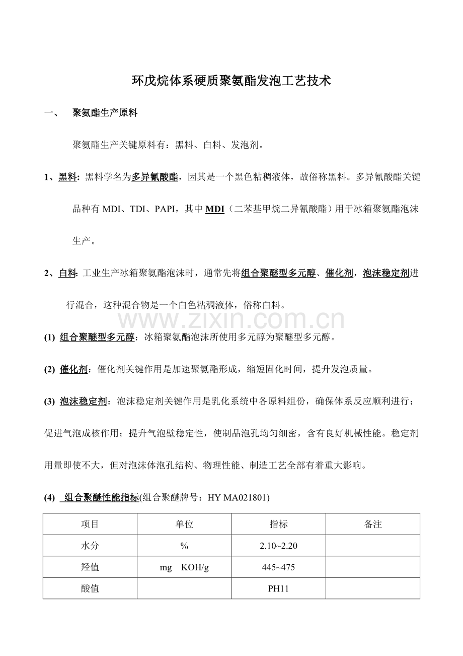 环戊烷体系硬质聚氨酯发泡工艺技术培训资料样本.doc_第2页