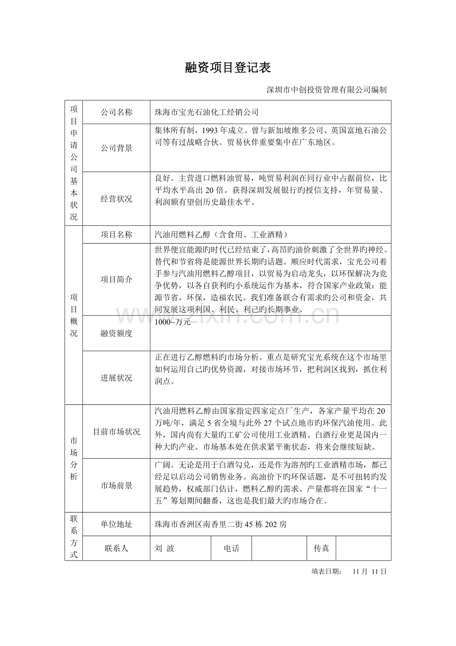 石油化工企业燃料乙醇专项项目商业综合计划书.docx_第1页