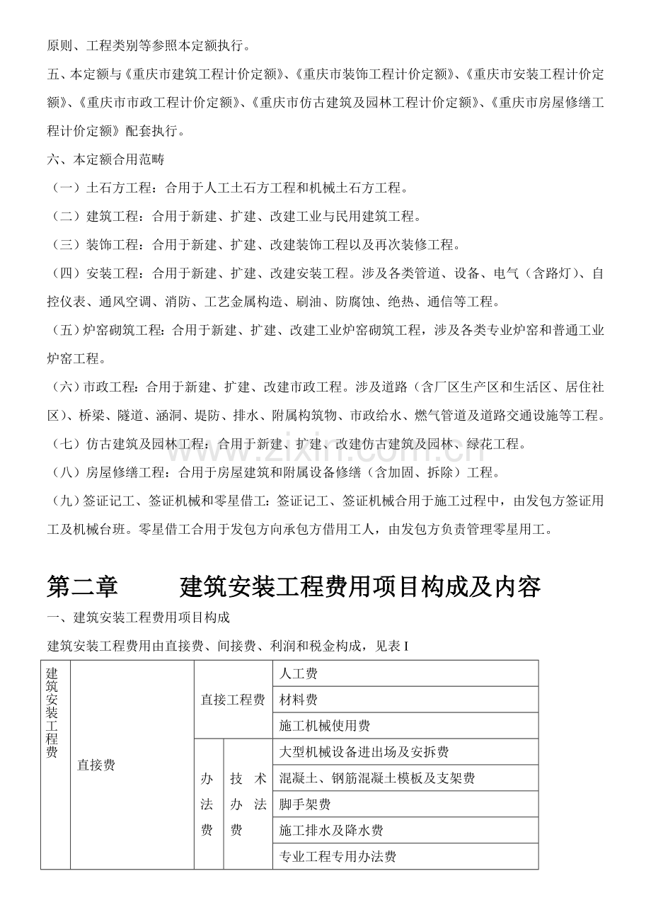 重庆市建设综合项目工程费用定额定额.doc_第3页