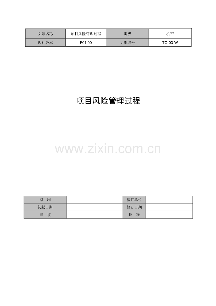 综合项目风险管理过程.doc_第1页