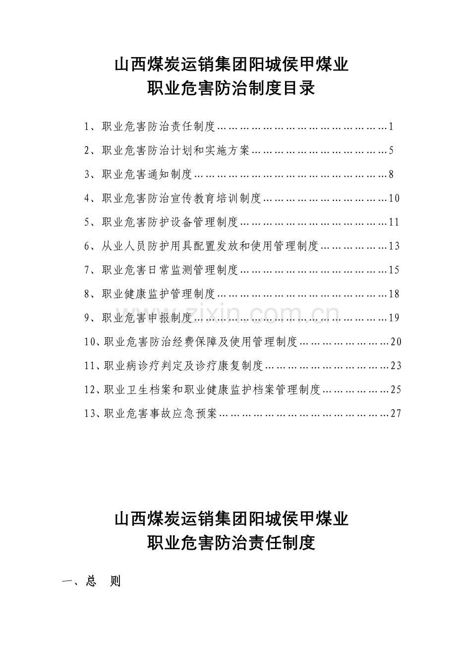 煤业有限公司职业危害防治制度样本.doc_第2页