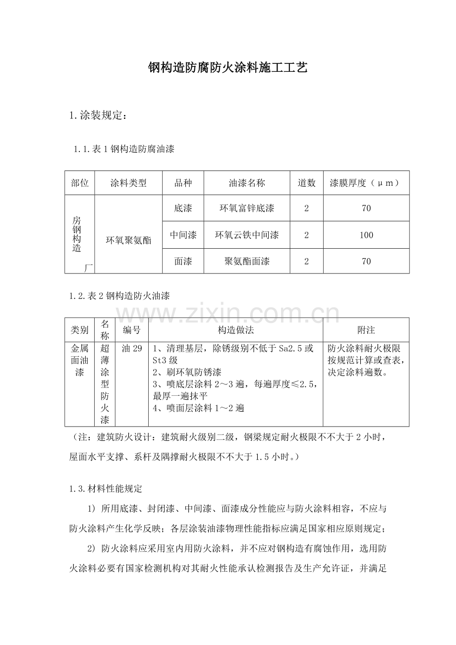 钢结构防腐防火涂装综合项目施工专项方案.doc_第1页