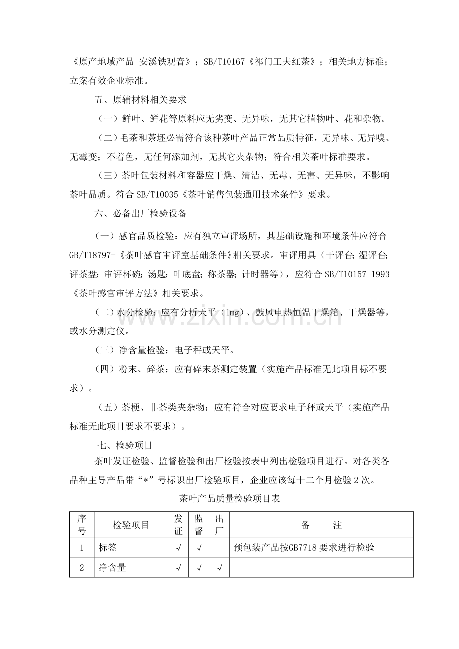 茶叶生产许可证审查细则模板.doc_第3页