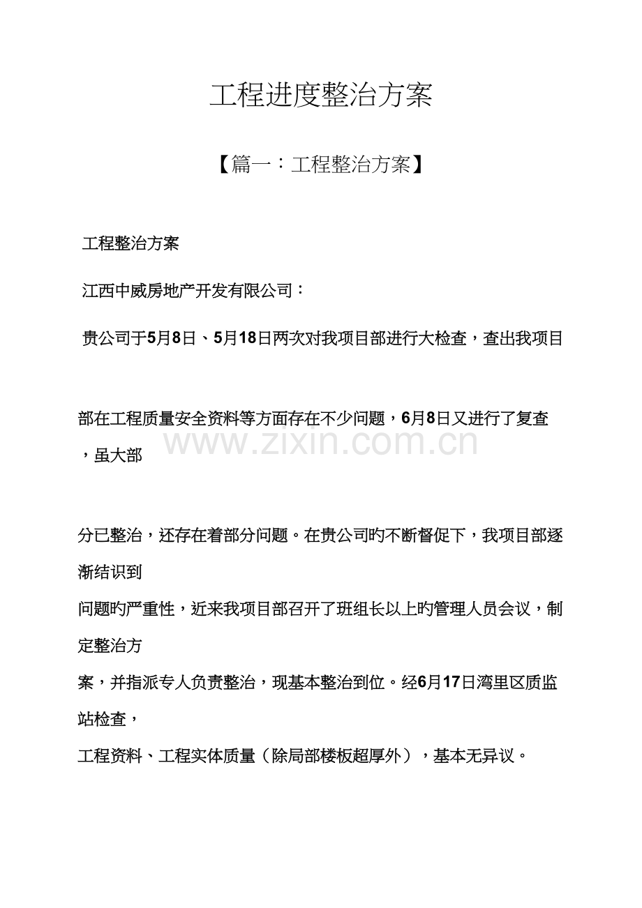 活动专题方案之关键工程进度整改专题方案.docx_第1页