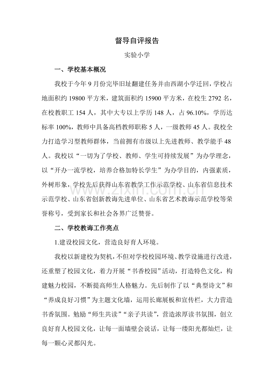 督导自我评价报告.doc_第1页