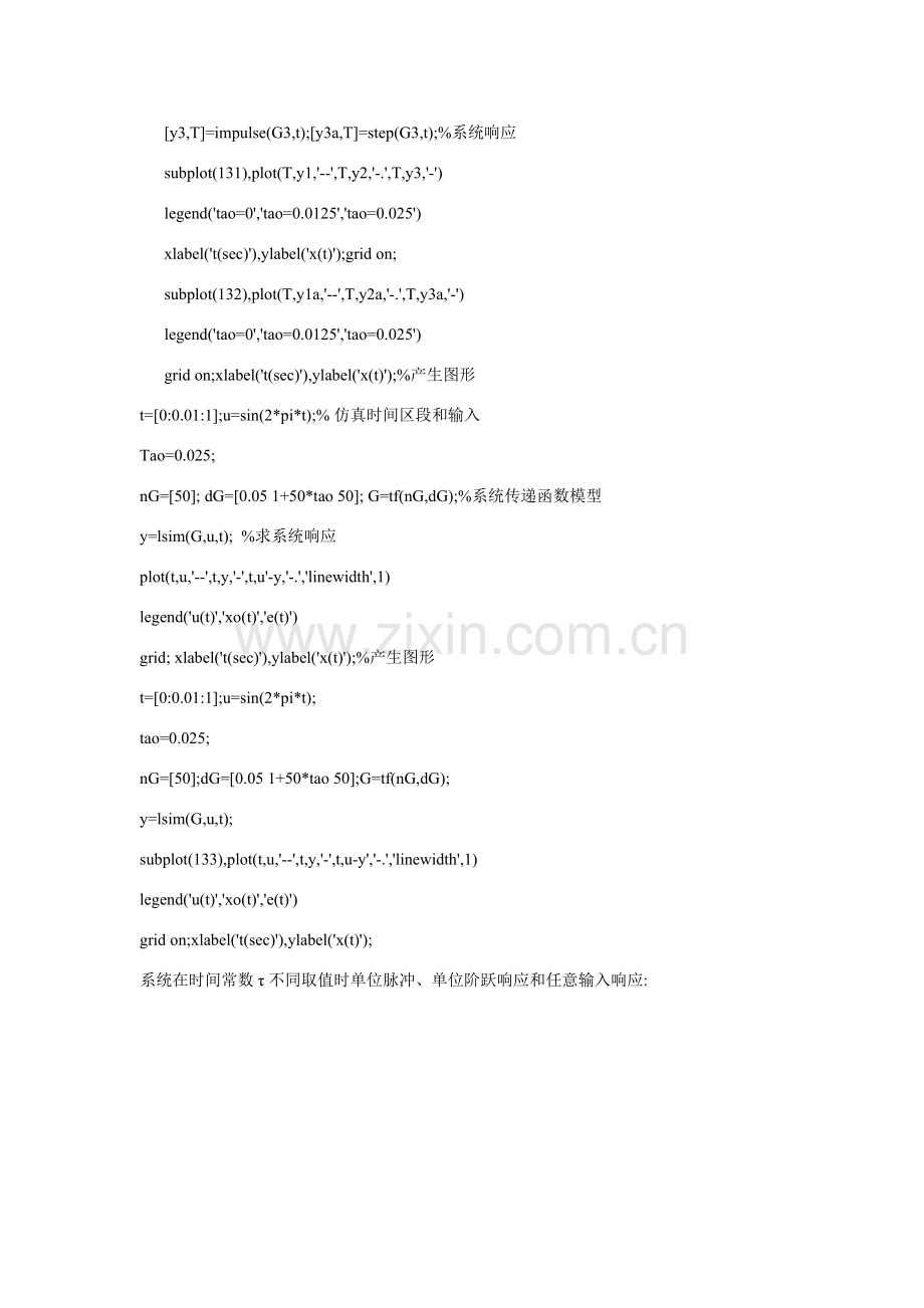 控制新版系统时间响应分析实验报告.doc_第2页