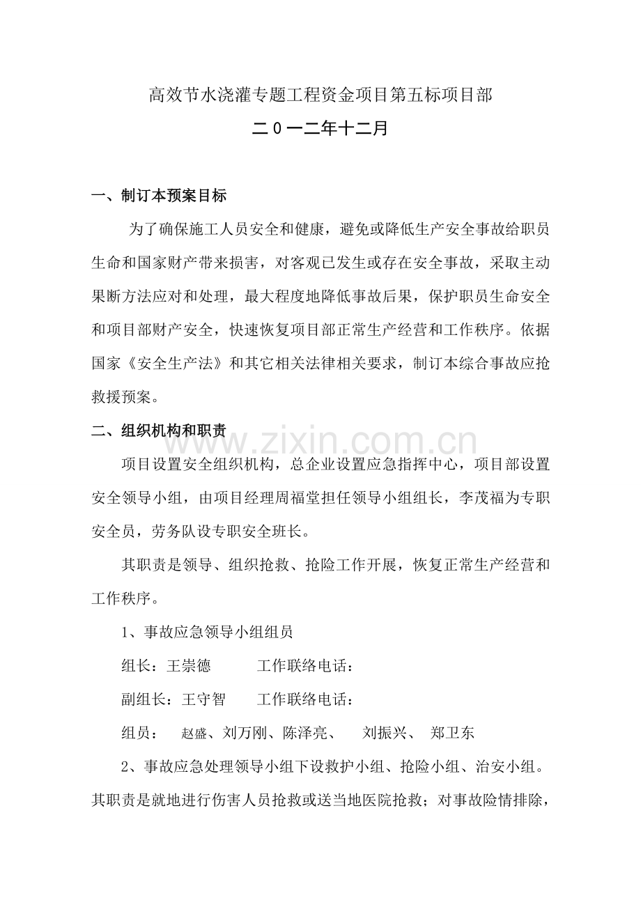 综合标准施工应急专题预案.doc_第2页