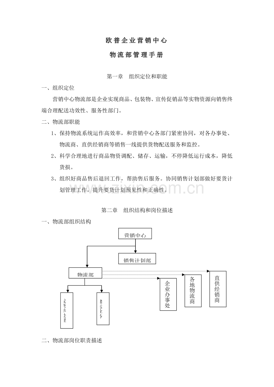 欧普公司物流部管理手册样本.doc_第3页