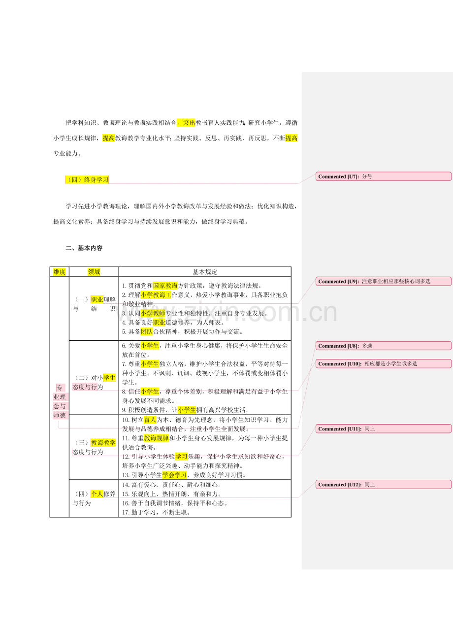 教师专业统一标准教师教育课程统一标准.doc_第2页