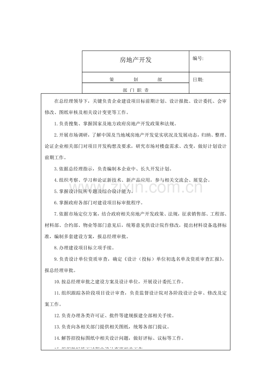 房地产开发公司策划部岗位职责样本.doc_第2页