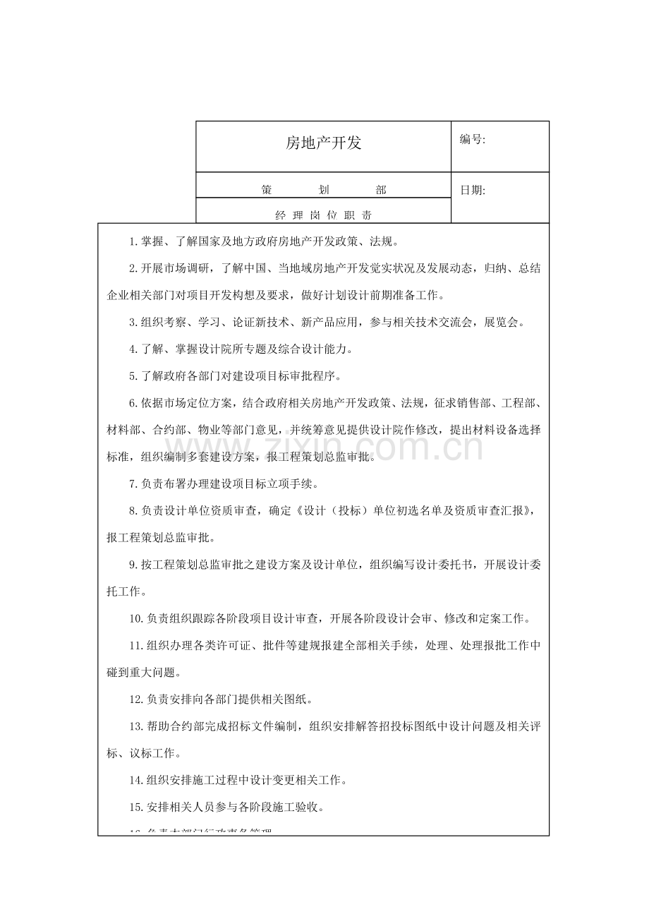 房地产开发公司策划部岗位职责样本.doc_第3页