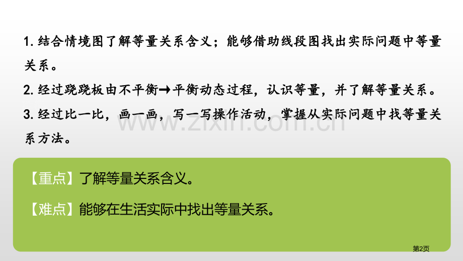 等量关系认识方程省公开课一等奖新名师比赛一等奖课件.pptx_第2页