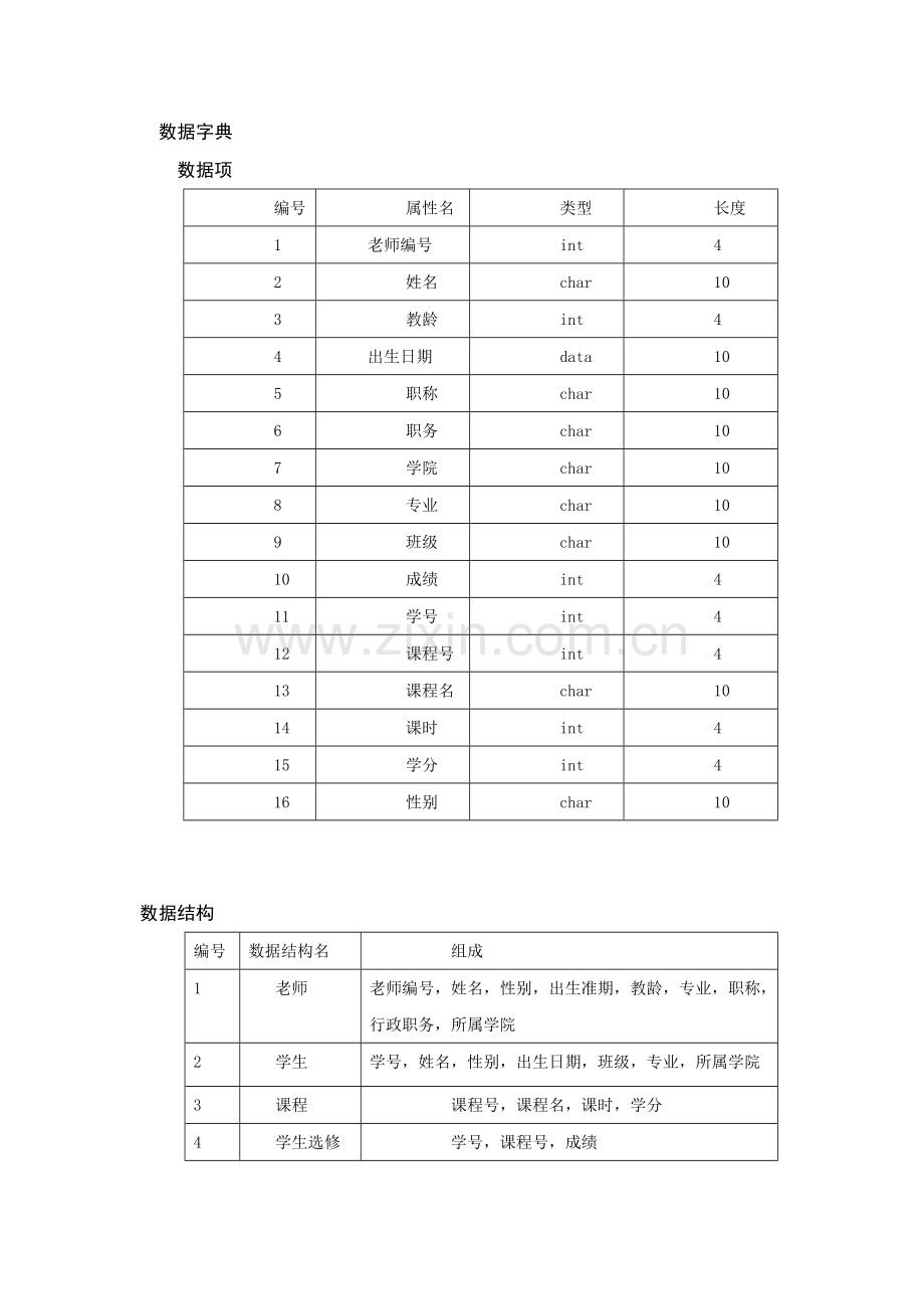 教学综合管理系统数据库报告.docx_第3页