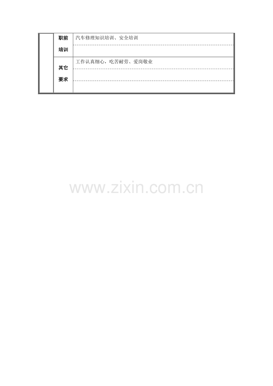 汽修车间汽修工岗位职责样本.doc_第2页