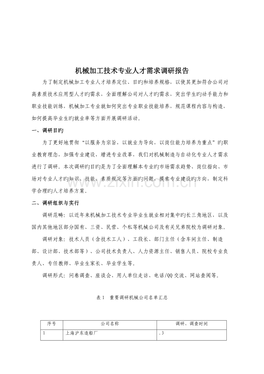 机械加工重点技术专业人才需求调研综合报告.docx_第2页