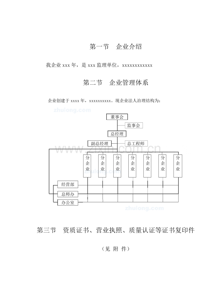 道路工程监理投标书模板.doc_第1页