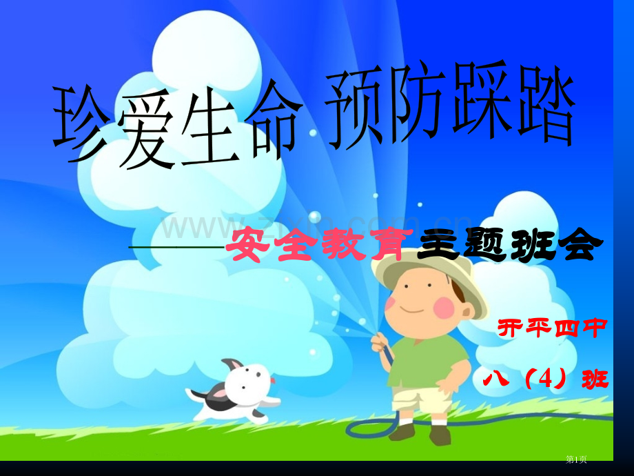 防踩踏安全教育主题班会省公共课一等奖全国赛课获奖课件.pptx_第1页