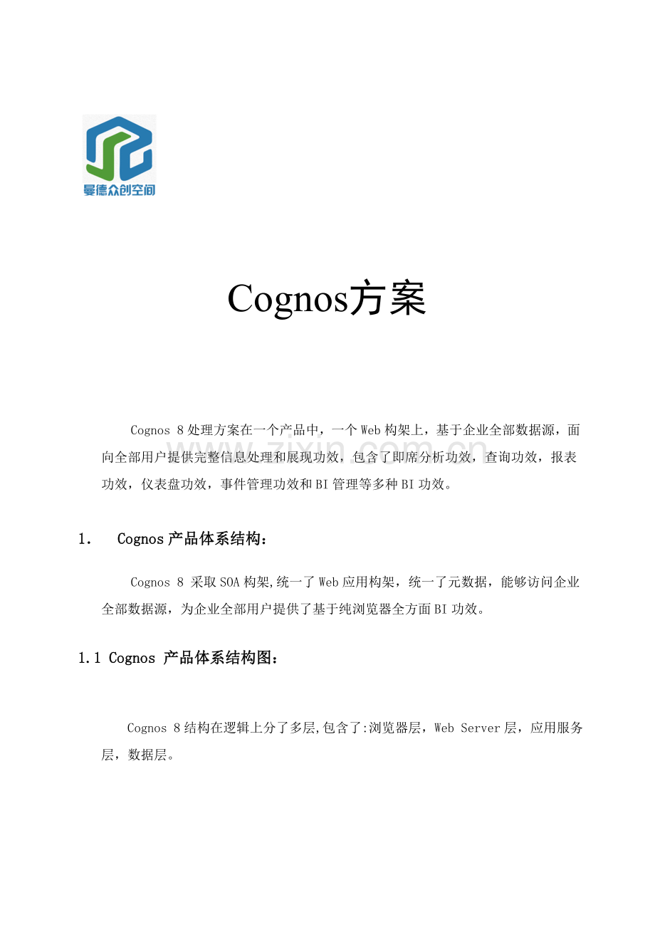 cognos专项方案.doc_第1页