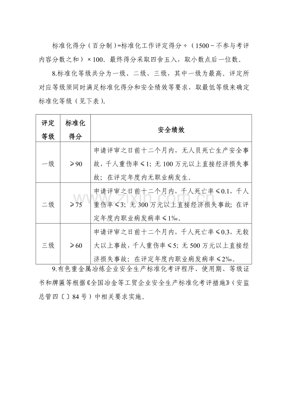 有色重金属冶炼企业安全生产统一标准化评定统一标准.doc_第2页