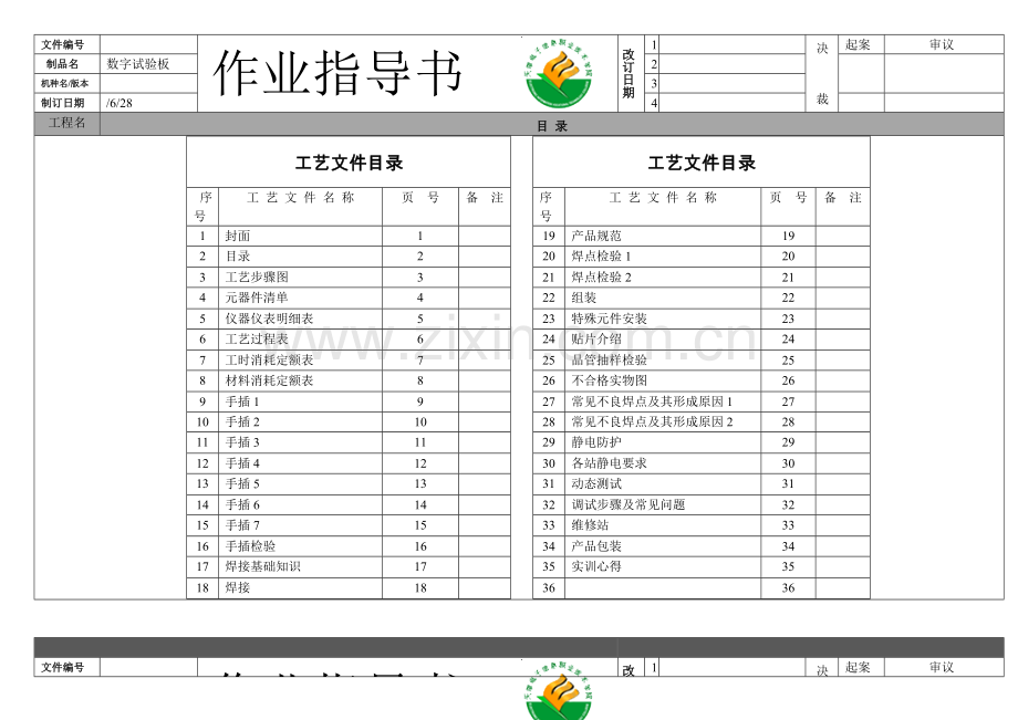 数字实验电路板工艺文件模板.doc_第3页