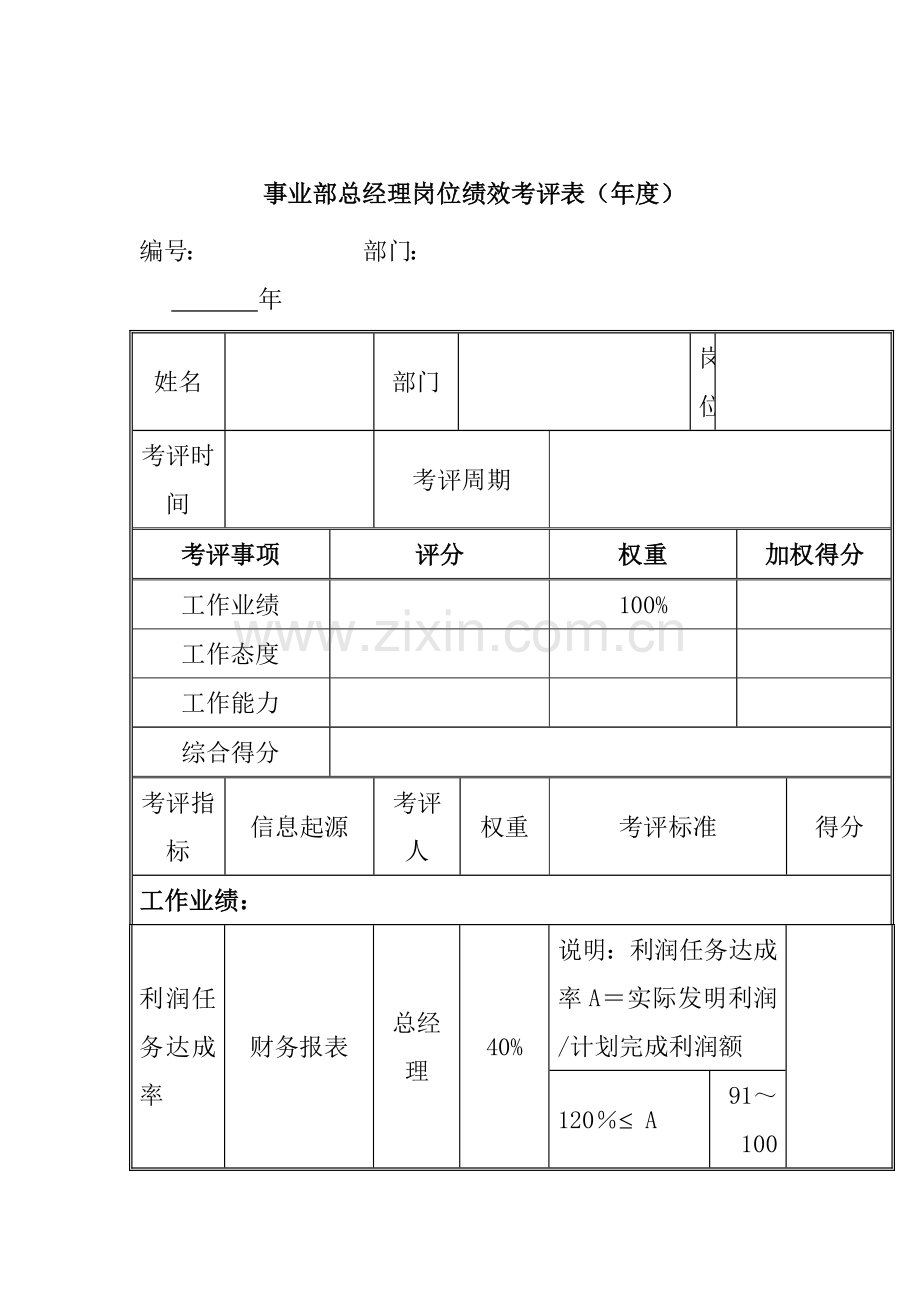 江动股份销售系统绩效考核指标模板.doc_第2页