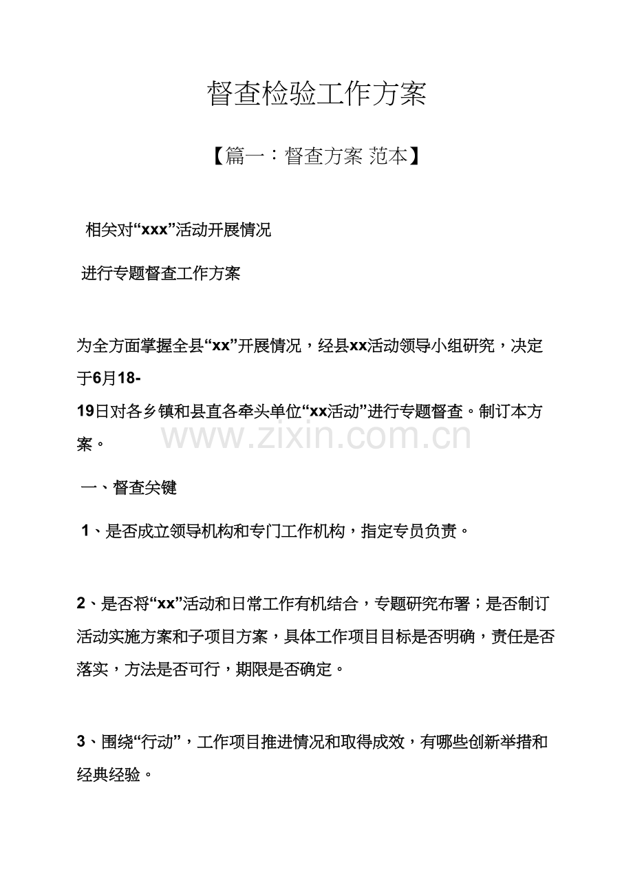 活动专项方案之督查检查工作专项方案.docx_第1页