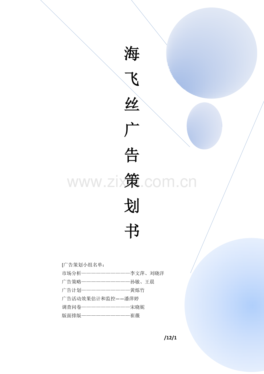 海飞丝广告专业策划案.docx_第1页