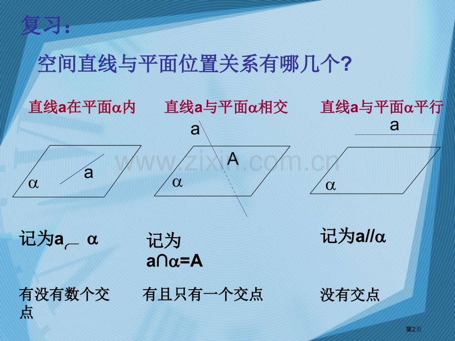 直线平面平行的判定及其性质市公开课一等奖百校联赛获奖课件.pptx_第2页