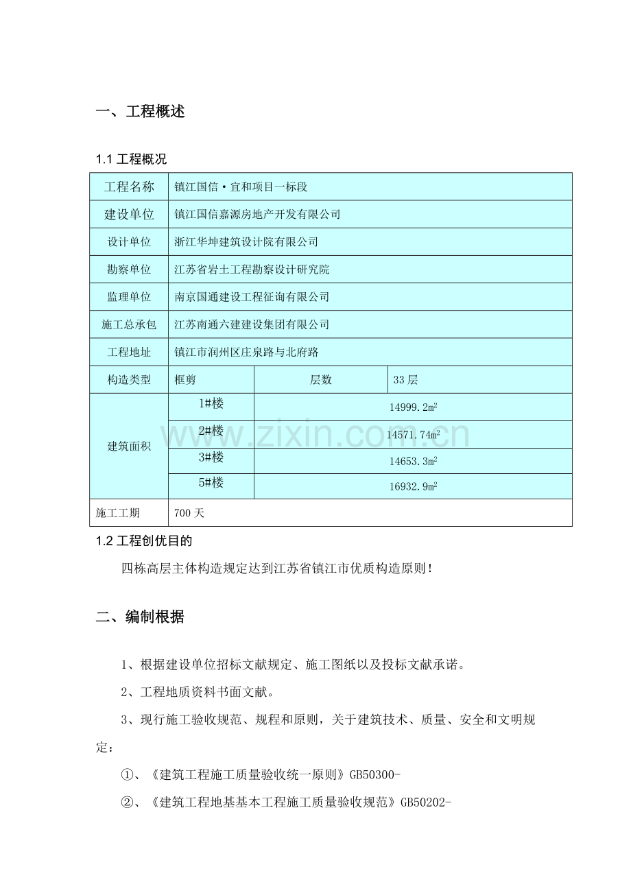 江苏框剪结构高层住宅楼综合项目工程创优专项方案.doc_第3页