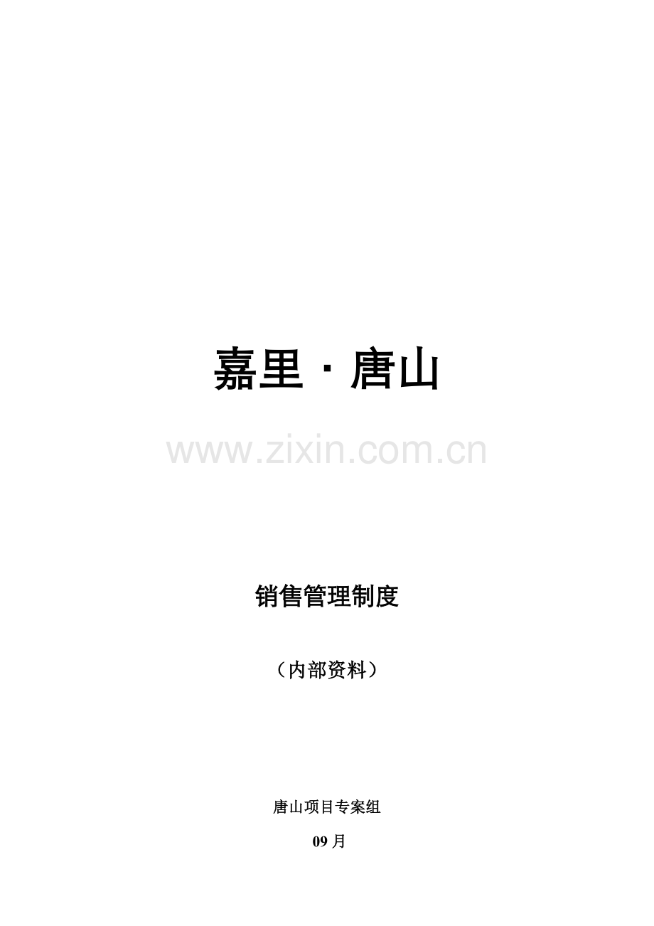 房地产专项项目销售管理新版制度.docx_第1页