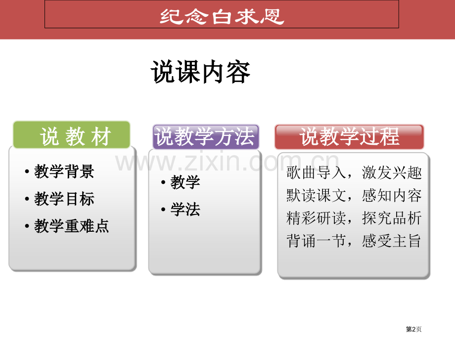 纪念白求恩说课稿省公共课一等奖全国赛课获奖课件.pptx_第2页